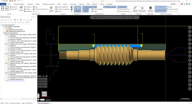 3D model of Worm Screw Design & CNC Lathe Machining (Custom Profile)