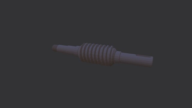 3D model of Worm Screw Design & CNC Lathe Machining (Custom Profile)