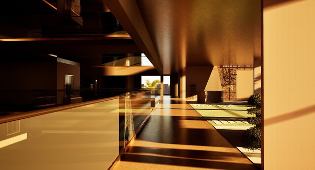 3D model of High-Density Vertical Housing & Modular Massing