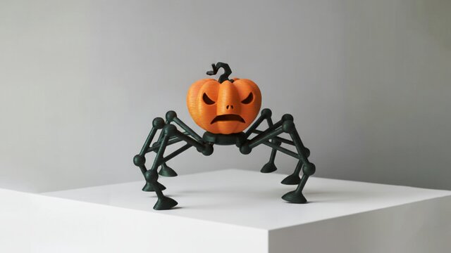 Modular-3d-printed-spider-pumpkin-planter