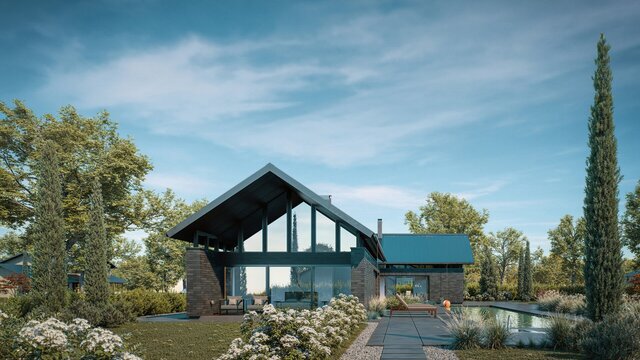 3D model of MFC House - Architectural Conceptualization & Photorealistic Rendering