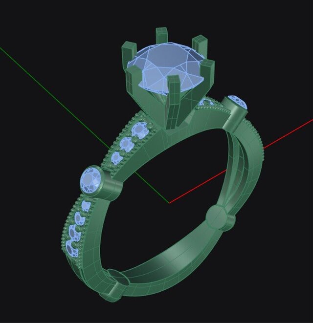 3D model of Vintage Twist Solitaire