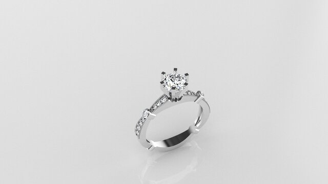 3D model of Vintage Twist Solitaire