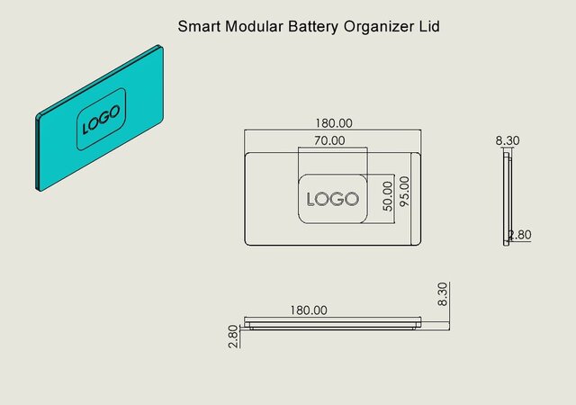 Smart Modular Battery Organizer – Original Mechanical Product Design – image 8 of 8
