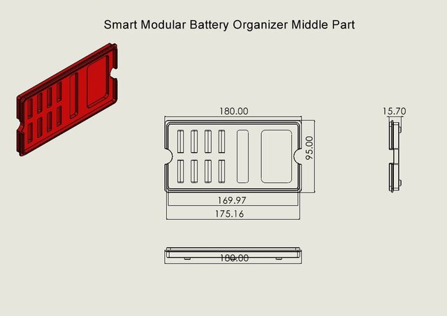Smart Modular Battery Organizer – Original Mechanical Product Design – image 7 of 8