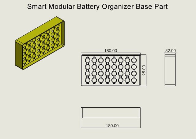 Smart Modular Battery Organizer – Original Mechanical Product Design – image 6 of 8