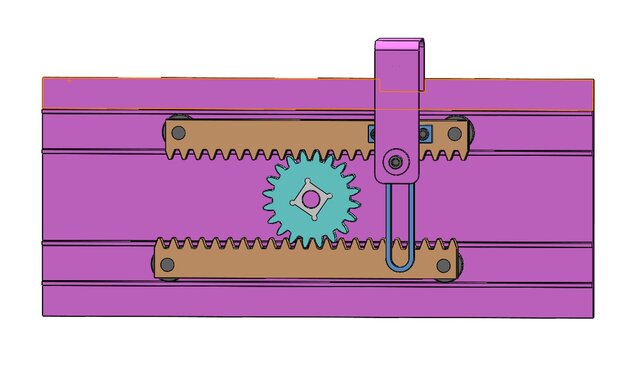 3D model of RACK AND PINION