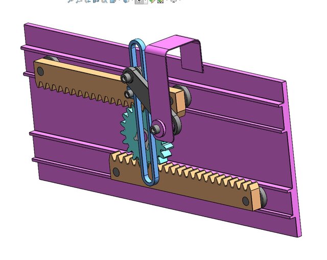 3D model of RACK AND PINION