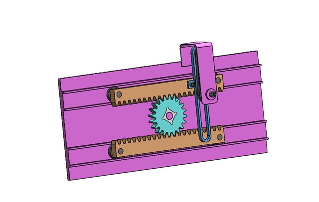 3D model of RACK AND PINION