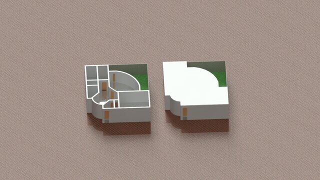 5 Marla 3D  1st Floor Plan