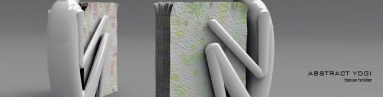 abstract yogi napkin holder