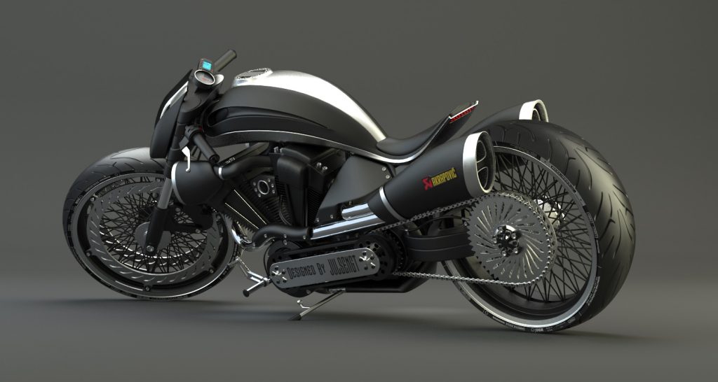 Motorcycle design 3d modeling