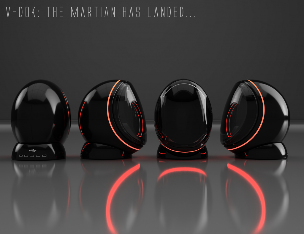 Virtual reality Headset stand 3d modeling design