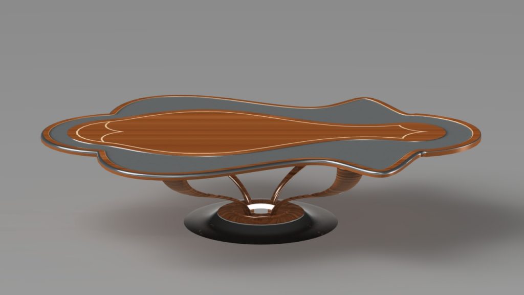 glass and wood tables