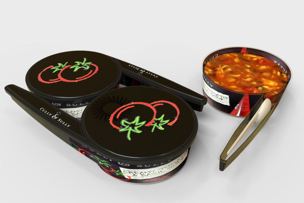 soup container with spoon | Cad Crowd soup container with spoon