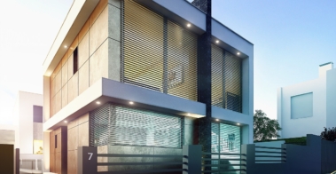 3D house Facade and CAD drawing