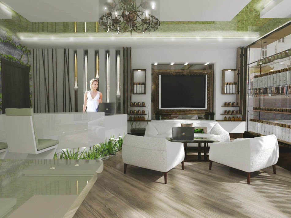 retail spa waiting area