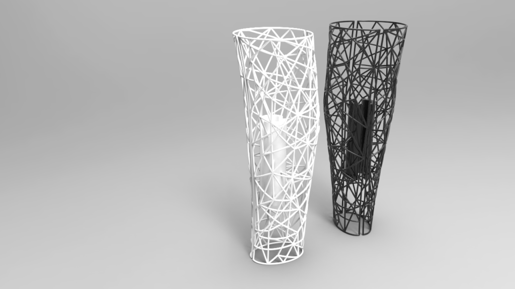 custom 3D lattice design for prosthetic leg