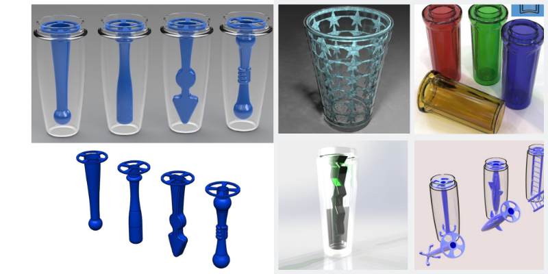 Water bottle cooling element