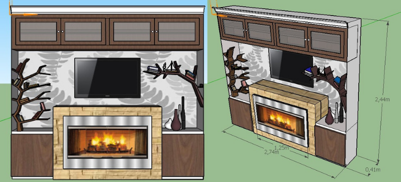 Fireplace design submission concept by Archetto | Cad Crowd Fireplace design submission concept by Archetto