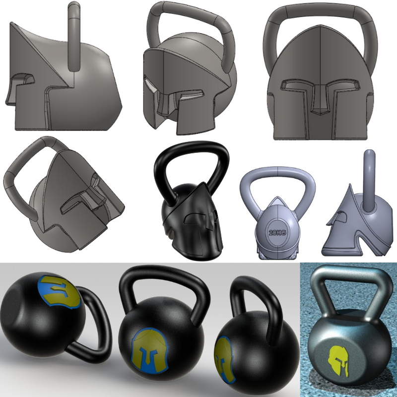 Kettlebell weights design and customization | Cad Crowd Kettlebell weights design and customization