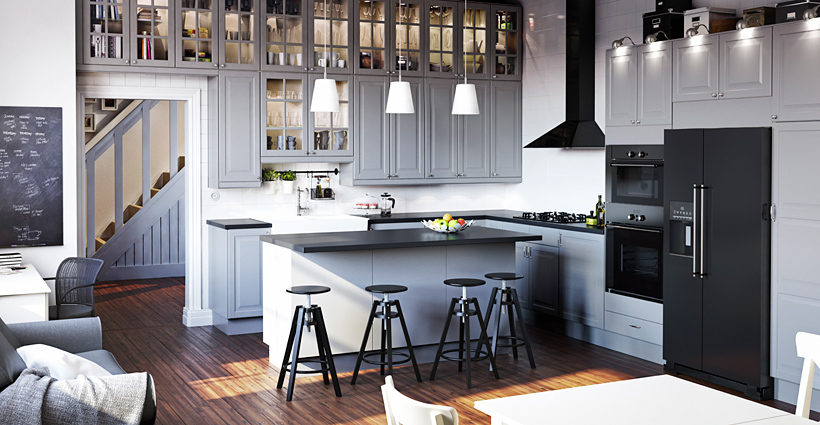 3d render kitchen