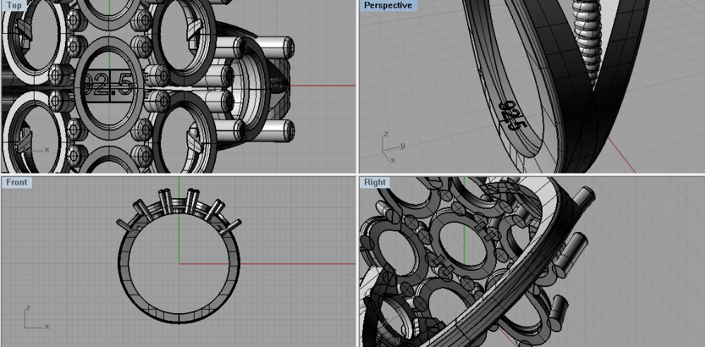 Helix diamond ring design | Cad Crowd Helix diamond ring design