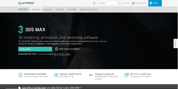 3DS Max ed | Cad Crowd 3DS Max 2019