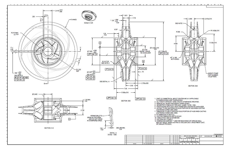 Impeller-Prototype-Drawing-min | Cad Crowd Basics of Patent Drawing