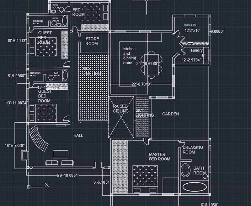 AutoCAD House Plan | Cad Crowd AutoCAD House Plan