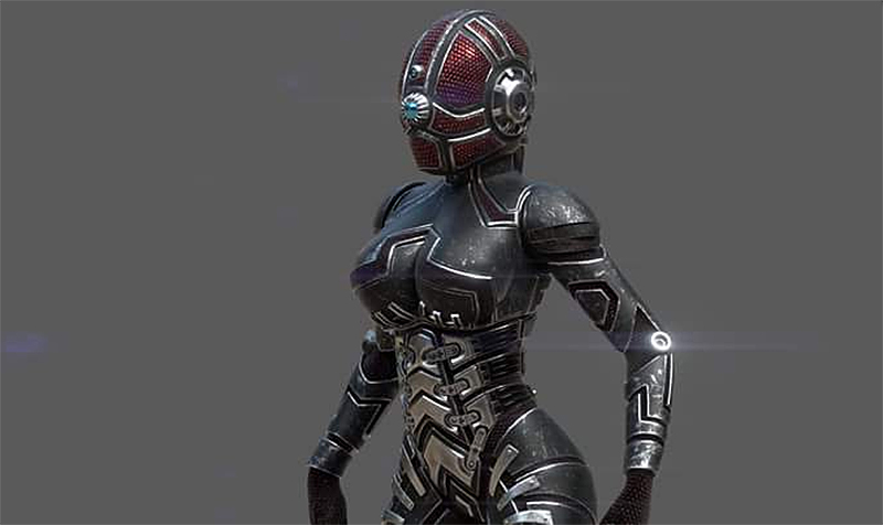 Cyber-girl-3D-rendering