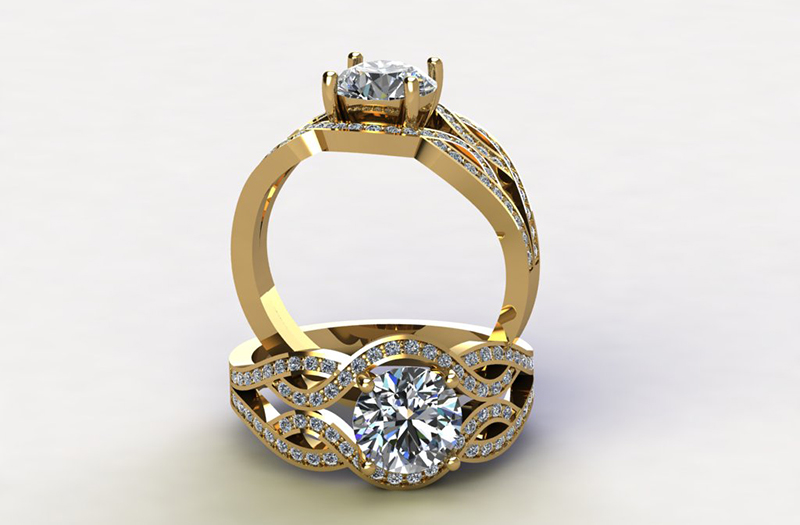 Gold ring CAD design and prototyping