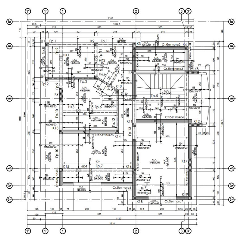 Two floor family house engineering drawings | Cad Crowd Two floor family house engineering drawings