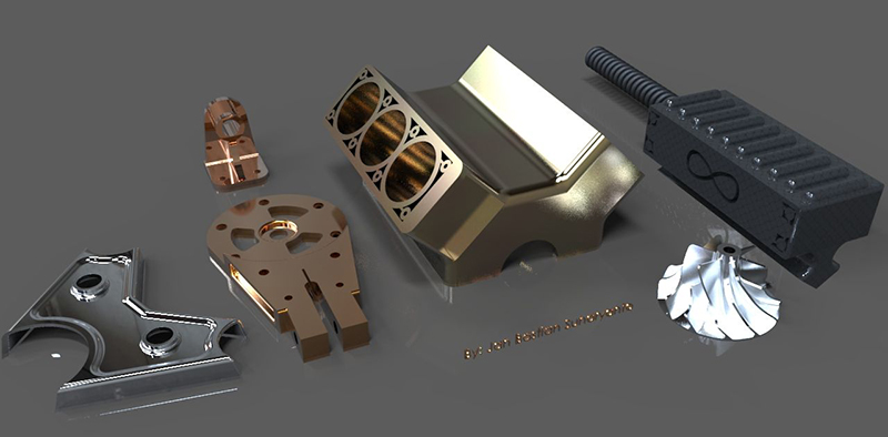 Metal-engine-parts-3D-rendering | Cad Crowd Metal-engine-parts-3D-rendering