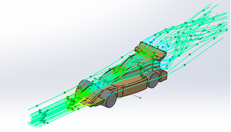 Vehicle aerodynamic flow simulation | Cad Crowd Vehicle aerodynamic flow simulation