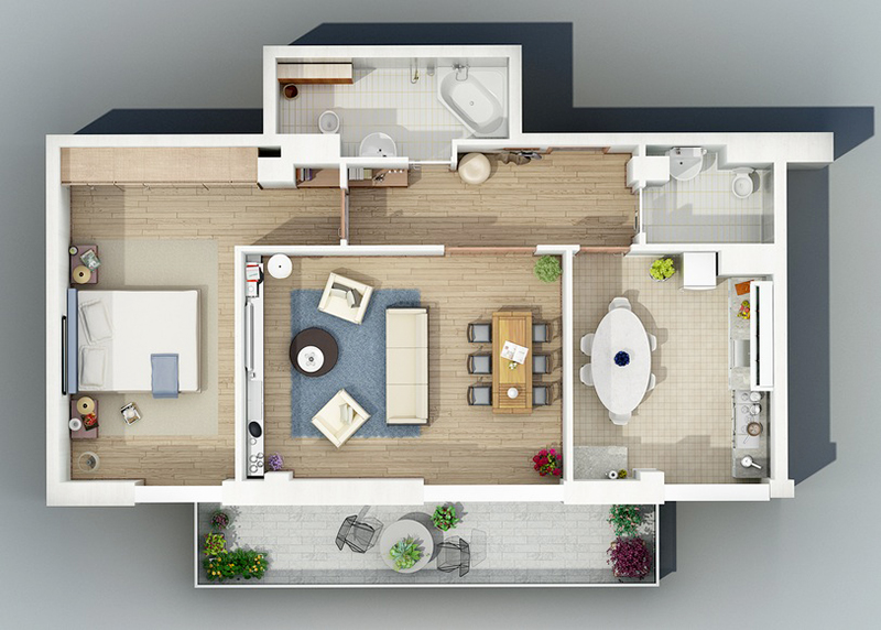Furniture-3D-floor-plan | Cad Crowd Furniture-3D-floor-plan