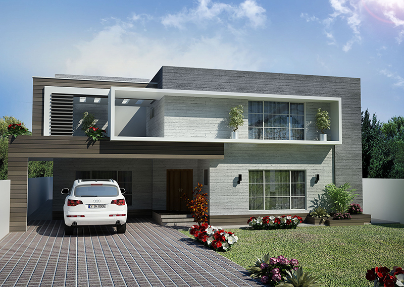 House-exterior-3D-rendering | Cad Crowd House-exterior-3D-rendering