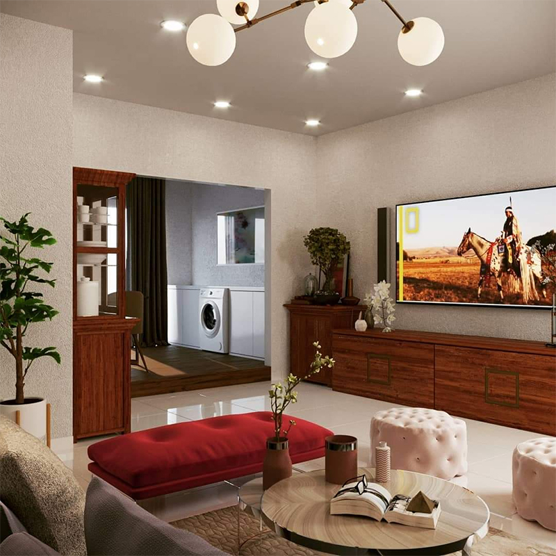 Studio-apartment-furniture-rendering | Cad Crowd Studio-apartment-furniture-rendering