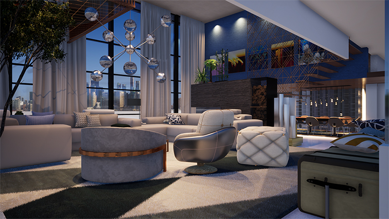 Penthouse-furniture-rendering | Cad Crowd Penthouse-furniture-rendering