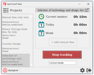 File Cad Timer Cad Crowd Timer app for hourly job contracts | Cad Crowd