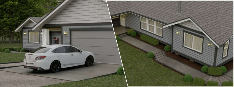 2 | Cad Crowd residential-exterior-day-and-night-3d-render