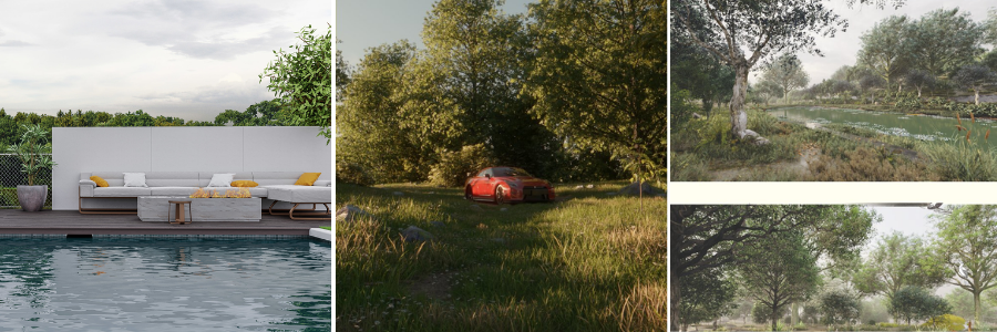 3d environment rendering examples