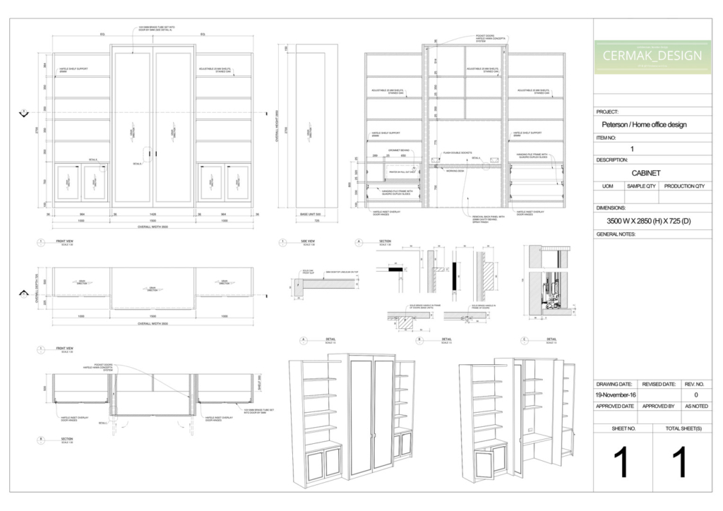 millwork drawing for a cabinet | Cad Crowd millwork drawing for a cabinet