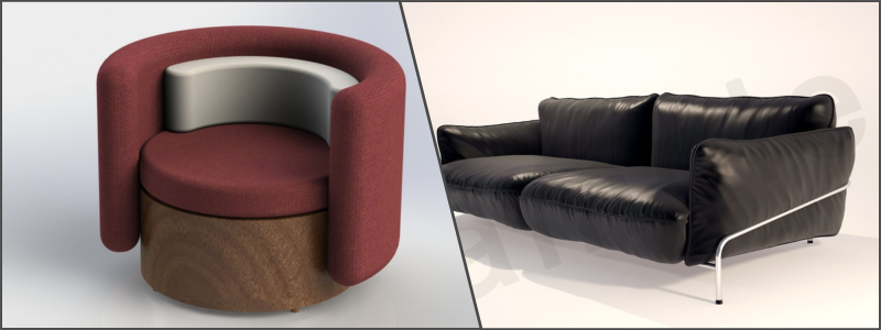 3D furniture product design and render