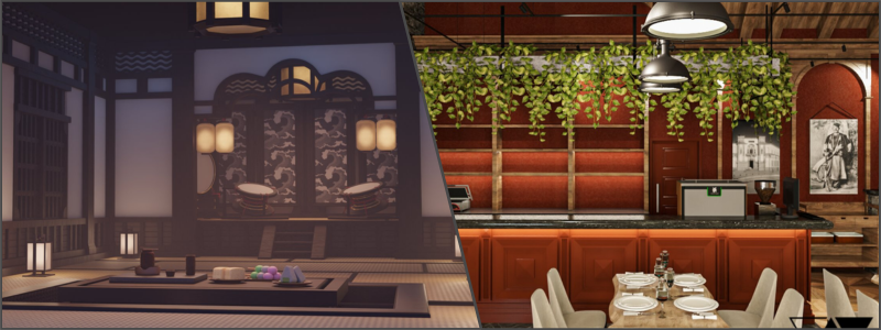 3d rendering fine dining restaurant | Cad Crowd 3d rendering fine dining restaurant