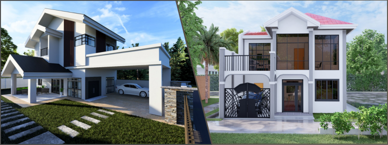 3d rendering of residential homes | Cad Crowd 3d rendering of residential homes