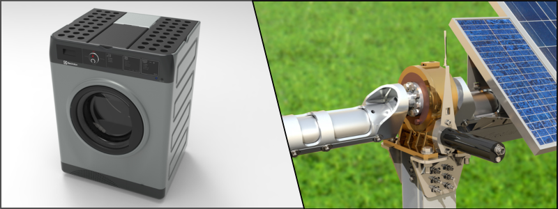 3D model of a smart refrigerator and solar panel mount | Cad Crowd 3D model of a smart refrigerator and solar panel mount