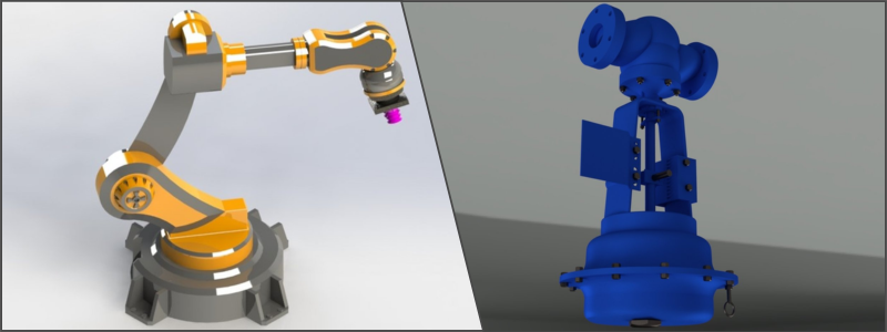 3D printing and CAD of a robotic arm and control valve example | Cad Crowd 3D printing and CAD of a robotic arm and control valve example