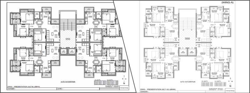 constructions drawings examples with floor plans