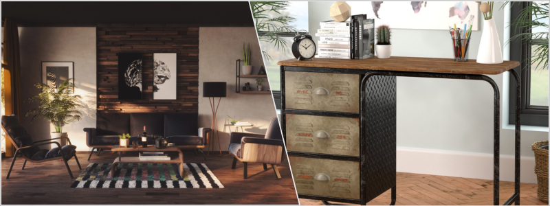 furniture and interior design of a living room and a smart desk | Cad Crowd furniture and interior design of a living room and a smart desk